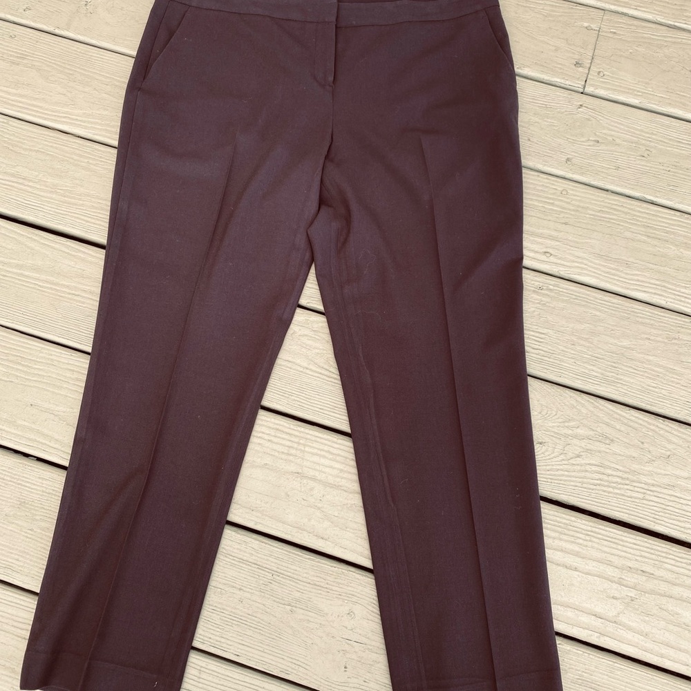 VINCE CAMUTO - Woman’s brown straight leg high rise ankle pants, Size: 14